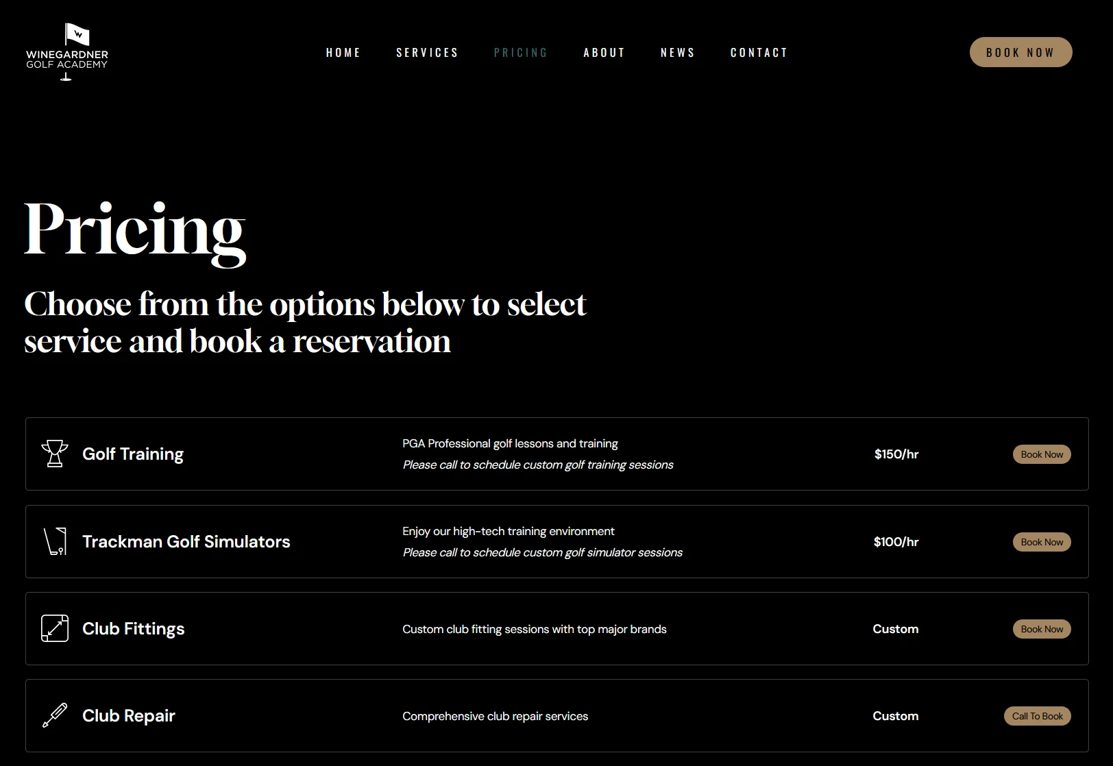 Winegardner Golf Academy — screenshot 2